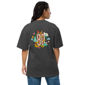 Oversized faded t-shirt / 80 ans